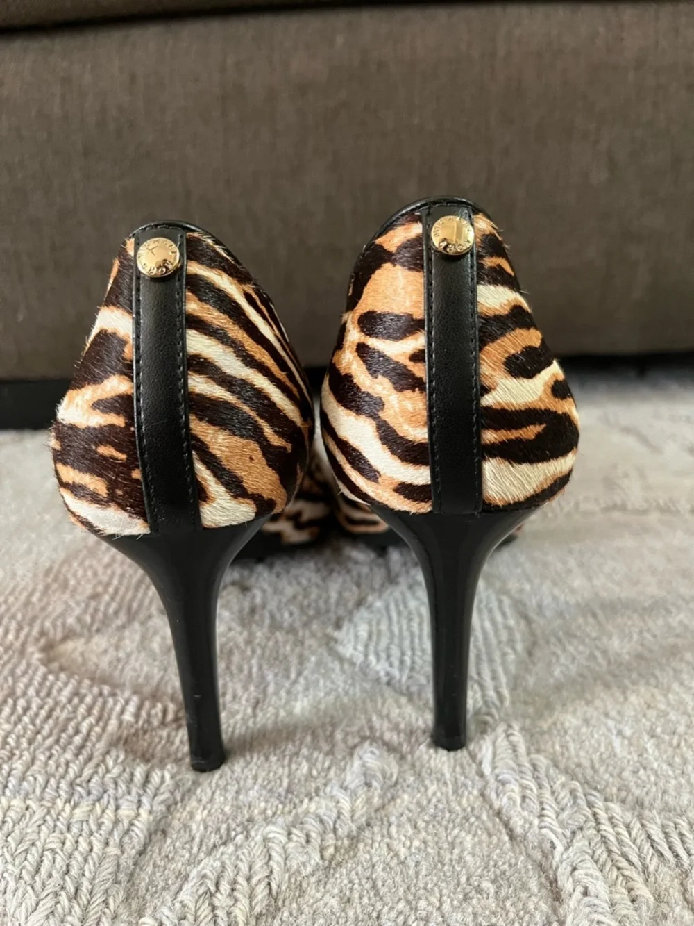 Michael Kors Dorothy Flex Pump Tiger Animal Print Calf Hair Heels 8M